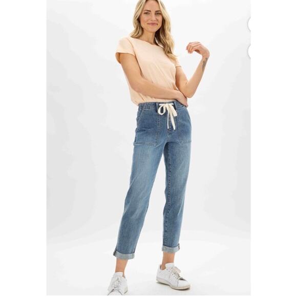 Judy Blue Pants - Judy Blue High Waist  Jogger Jeans Size 30 Medium Light wash
